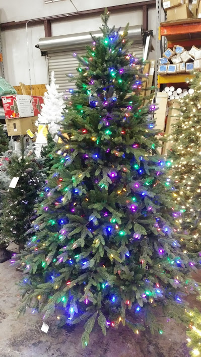 Christmas Tree, 7.5′ Monterey Fir Quick-Set Tree w/700 Dual-Color LED ...