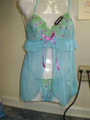 Blue with Pink Trim Lingerie