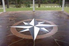 Logo in the center of Flagstone